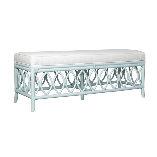 Not Yet Made - Made To Order Lillian Bench - Light Blue For Sale - Image 5 of 8