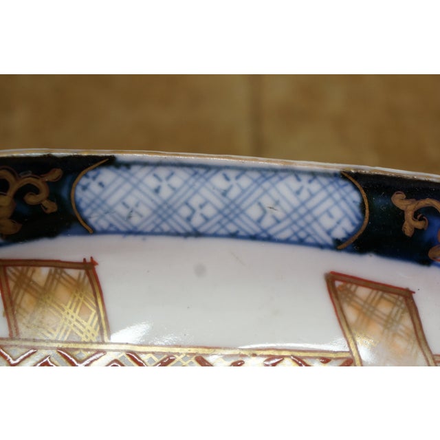 Mid 19th Century Antique Japanese Imari Lozenge Porcelain Dish Takaramono Treasure Motif Arita For Sale - Image 5 of 14