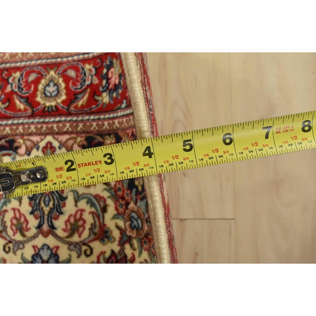 Fine Qom Rug 3’2” X 5’2” Ivory Wool/Silk Traditional Hand-Knotted Carpet For Sale - Image 10 of 12