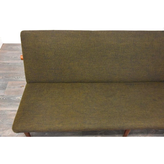 1960s 1960s Finn Juhl Green Japan 3 Seater Teak Sofa For Sale - Image 5 of 11