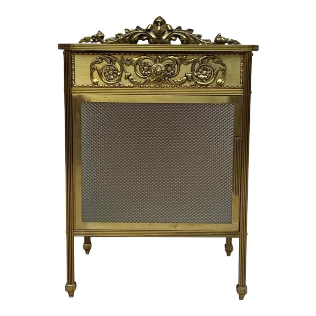 Mid-Century Modern Single Bronze Vitrine Nightstand With Glass Door and Drawer For Sale