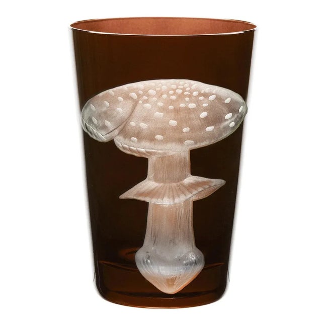 Farmhouse ARTEL Mushrooms Collection Tumblers in Walnut - Set of 6 For Sale - Image 3 of 7