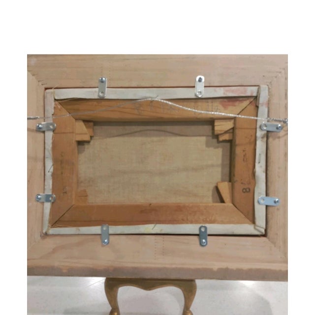 Autumn Landscape Oil Painting. Beautiful Autumn Landscape Fall colors Tree line On Meadow Framed in Gold : 17 X 13 Site...