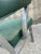 Vintage Industrial Metal Office Chair With Green Upholstery For Sale - Image 10 of 14