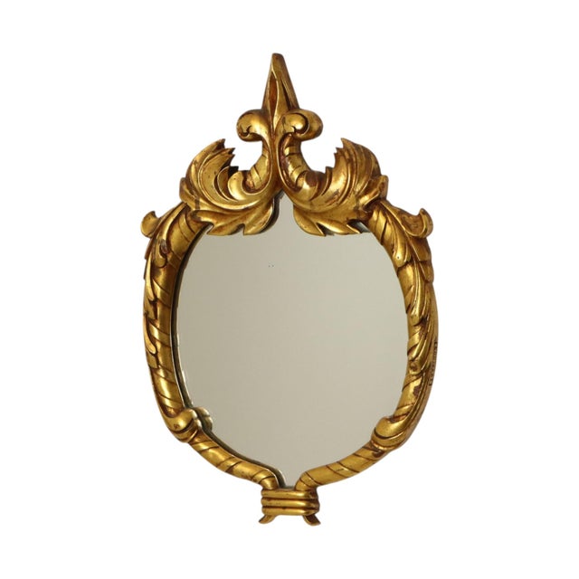 Rococo Baroque Gold-Leaf Gilded Acanthus Mirror For Sale - Image 3 of 18