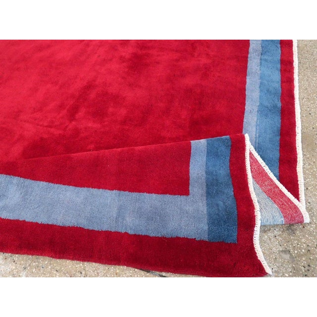Galerie Shabab Collection Mid-20th Century Handmade Turkish Art Deco Style Room Size Carpet For Sale - Image 9 of 10