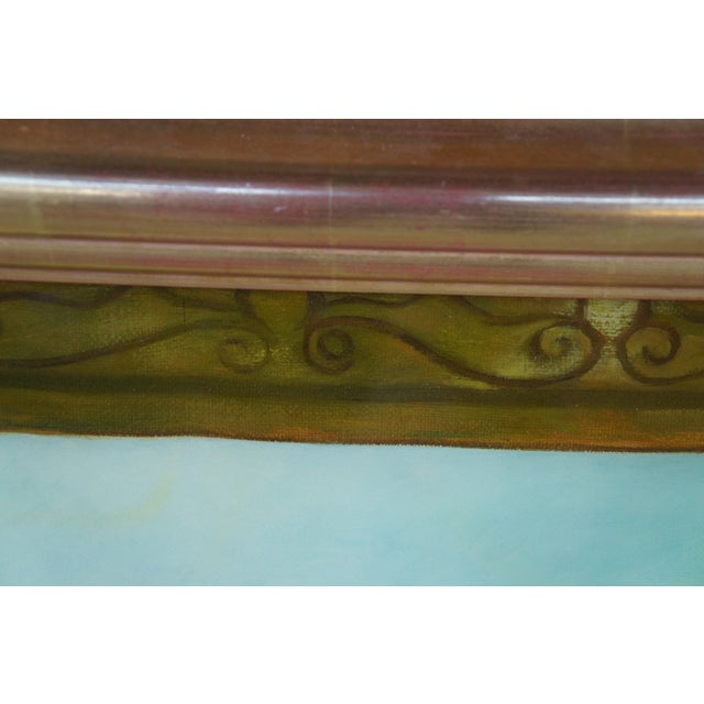 Mid 20th Century Flaming June Classical Aesthetic Oil Painting After Lord Frederic Leighton 43" For Sale - Image 9 of 12
