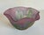 Glass Hand-Painted Nouveau Art Glass Ruffled Bowl in Amethyst & Iridescent Pastels For Sale - Image 7 of 8
