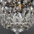 Hollywood Regency Art Deco Basket Chandelier in Brass & Crystal Ceiling Lamp For Sale - Image 12 of 15