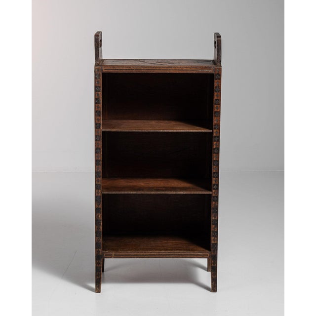 1910-1919 France Weathered Dark Oak Open Oak Bookshelf For Sale In Greensboro - Image 6 of 10