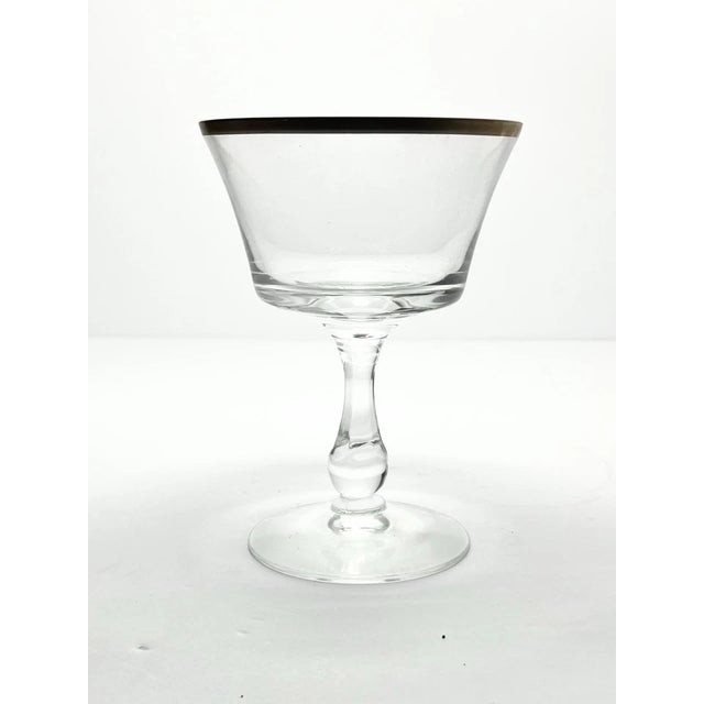 Fostoria “Richmond” Set of 3 Coupe Champagne Glasses 5 1/4” 6oz Signed Excellent condition. No chips, cracks, or...