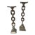 1980s XL Chain-Link Pillar Candle Holders - Set of 2 For Sale