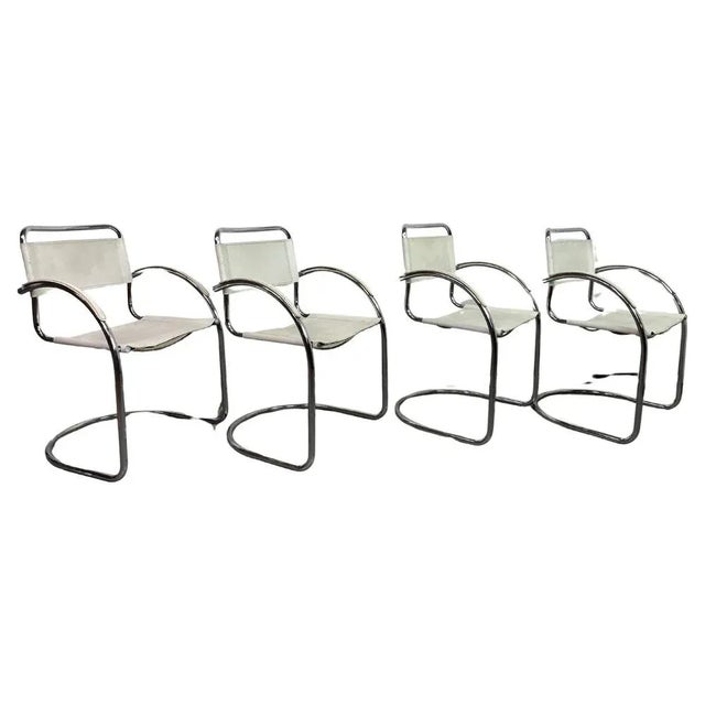 Tubular Steel Dining Chairs by Mart Stam, 1970s, Set of 4 For Sale - Image 14 of 14