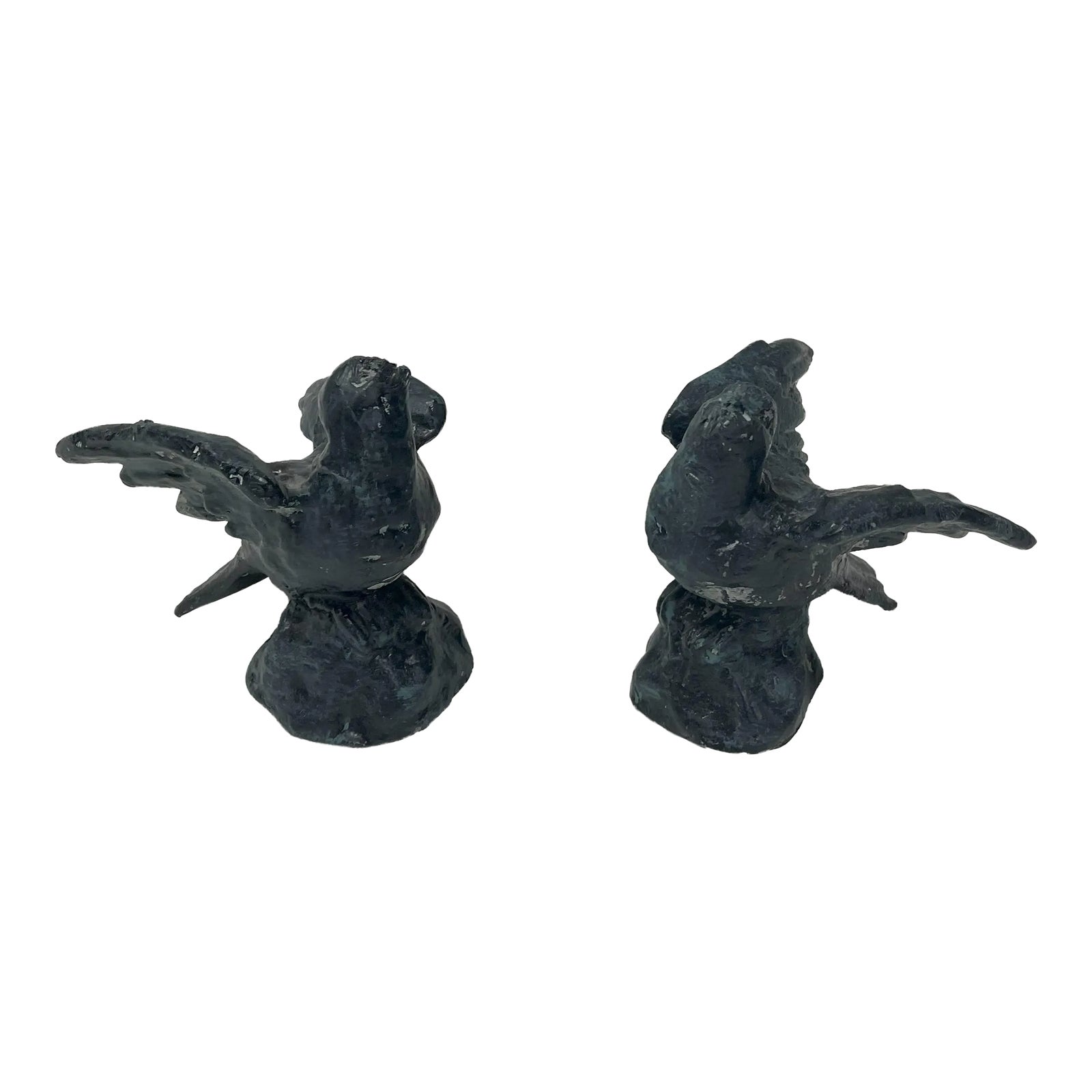 Pair of Late 20th Century Cast Iron Birds Chairish