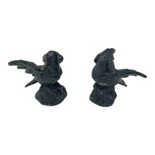 Pair of Late 20th Century Cast Iron Birds For Sale