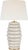 Transitional Kelly Wearstler by Visual Comfort Signature Phoebe Extra Large Stacked Table Lamp in Antiqued White with Linen Shade For Sale - Image 3 of 3