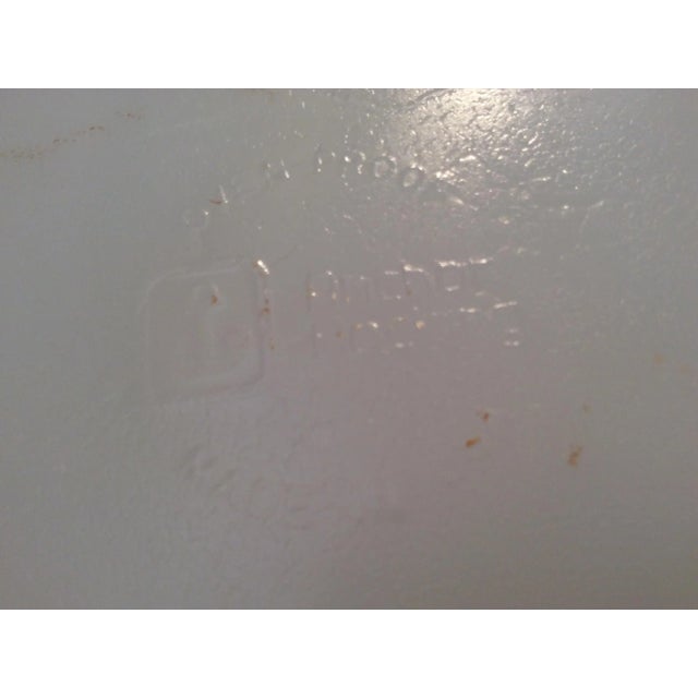 Vintage 24k Gold Rimmed Milk Glass Platter For Sale - Image 11 of 13