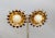 1970s Vintage Signed Napier Goldtone Yellow Cabochon Flower Clip Earrings-2 Pieces For Sale - Image 5 of 7