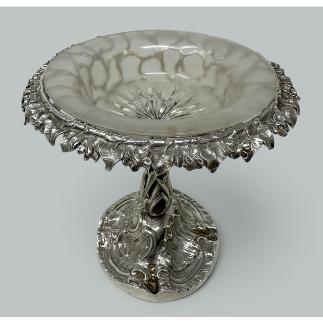 Metal Antique Victorian English Sterling Silver Tazza Compot Centerpiece Fruit Bowl For Sale - Image 7 of 11