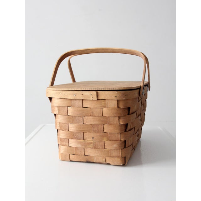 Mid 20th Century Vintage Basketville Picnic Basket For Sale - Image 5 of 15