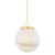 Brass Mitzi Ambra 15.75 in. 1 Light Pendant in Aged Brass Finish For Sale - Image 8 of 8