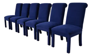 Paul Evans for Directional Modern Parsons Upholstered Dining Chairs, Set of Six