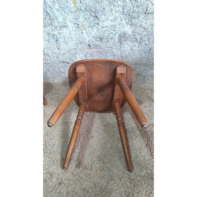 Rustic Bistro Chairs in Honey Beech, 1950s, Set of 9 For Sale - Image 6 of 10