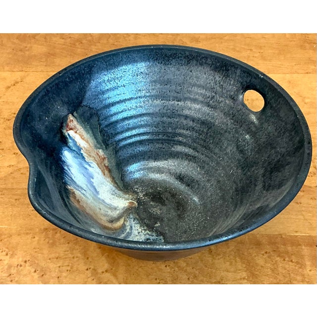Vintage Glazed Studio Pottery Bowl For Sale - Image 10 of 12