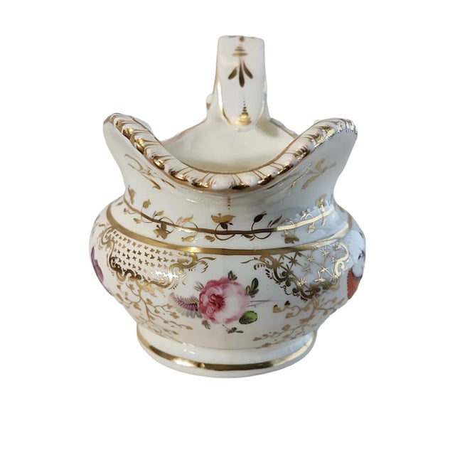 Stunning mint condition Samuel Alcock creamer jug, circa 1833, with floral motif and heavily gilt. Incredible 200 year old...