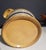 English Large Mocha Yellow Ware Jug With Blue, White and Brown Slip Bands and Shell Grip For Sale - Image 3 of 10
