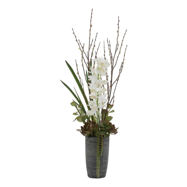 Eterna Orchid Centerpiece & Vase For Sale