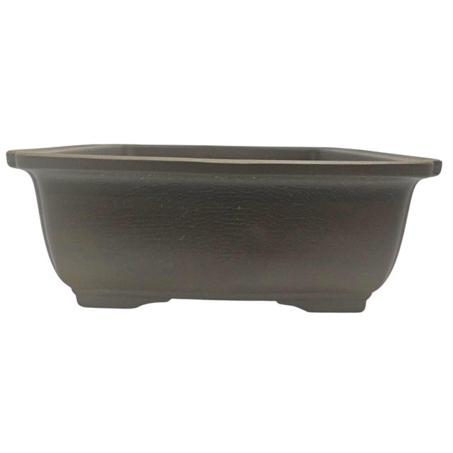 Mid-to-Late 20th Century Japanese Brown Rectangular Ceramic Bonsai Planter For Sale - Image 9 of 12