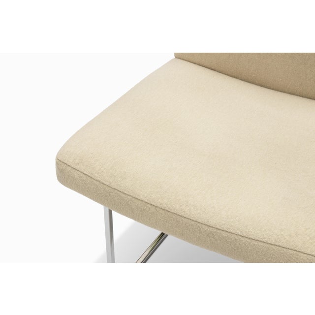 Thayer Coggin Set of 4 Vintage Mid Century Chrome "Thin Line" Dining Chairs by Milo Baughman For Sale - Image 4 of 9