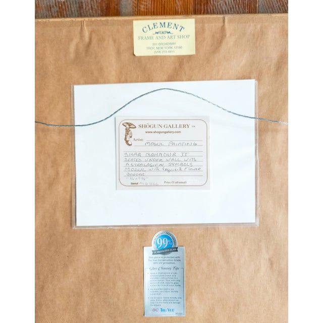 19th Century Indian Mughal Style Watercolor Painting of Shah Bahadur II For Sale - Image 12 of 12