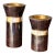 1980s Pair of Tessellated Horn and Brass Candle Holders For Sale