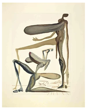 Salvador Dali, The Lavishness, Woodcut, 1963