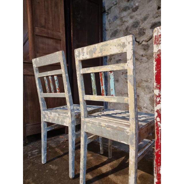 1950s Vintage French Beechwood Chairs, 1950s, Set of 6 For Sale - Image 5 of 17