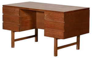 Mid-Century Danish Oak Desk, 1960s