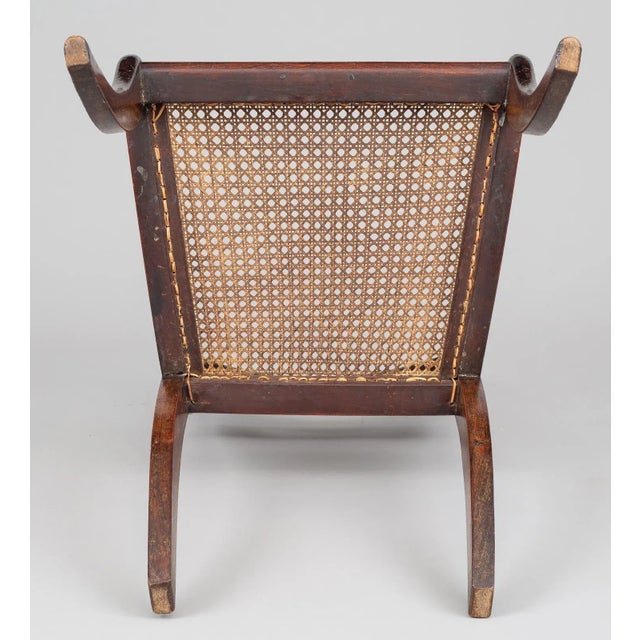 Regency Simulated Rosewood and Brass Side Chair For Sale - Image 9 of 10