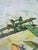 Traditional Vintage Framed Watercolor of the Red Baron World War L Fighter Plane For Sale - Image 3 of 7
