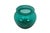 Modern Vintage Hand Blown Teal Green Glass Vase Urn Leech Bowl 6" For Sale - Image 3 of 12
