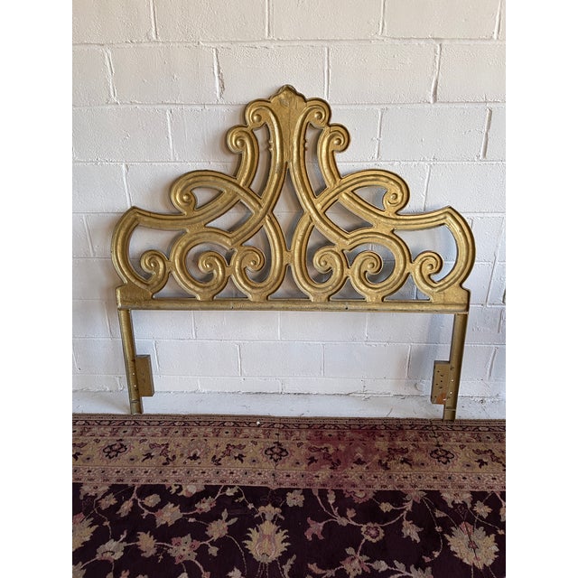 Antique Italian Silver Metal Queen Headboard Chairish