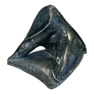 1949 Inuit Eskimo Soapstone Sculpture by Levi Pirti Smith For Sale