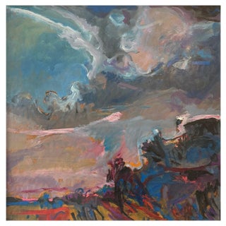 Jean Krillé, Landscape 99, Oil on Masonite, 1985 For Sale
