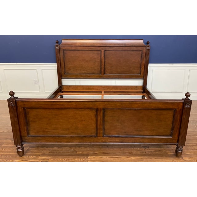 Louis XVI King Size Bed by Leighton Hall - Showroom Sample For Sale In Atlanta - Image 6 of 8