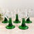 A charming set of five vintage Roemer wine glasses, attributed to French glassmaker Luminarc. Each features a rounded...