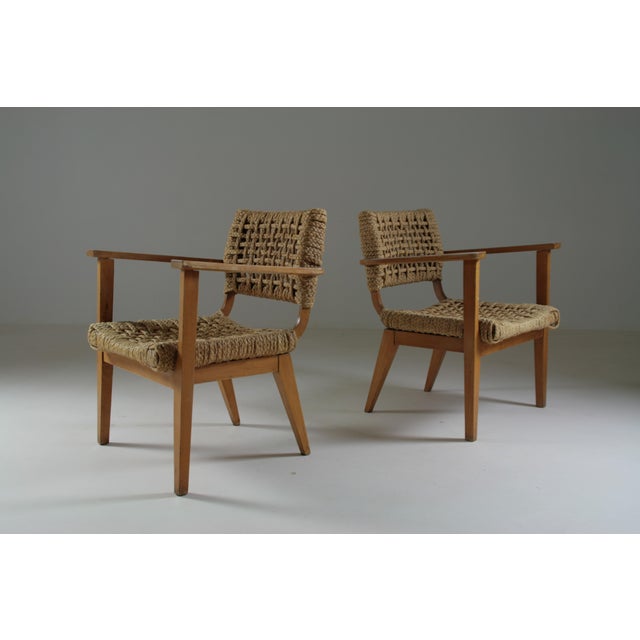 Set of Bridge Armchairs attributed to Audoux Et Minet, France, 1950s For Sale - Image 14 of 17
