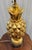 Mid-Century Modern Mid-Century Hollywood Regency Gold Gilt Pineapple Table Lamp With Black Shade For Sale - Image 3 of 4