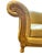 Hand-Carved Cognac Leather Loveseat With Exposed Wood Frame Traditional European Style 71”w For Sale - Image 4 of 12