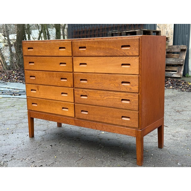 Børge Mogensen Mid-Century Danish Teak & Oak Chest of Drawers by Børge Mogensen for C.M. Madsen for FDB, 1960s For Sale - Image 4 of 7